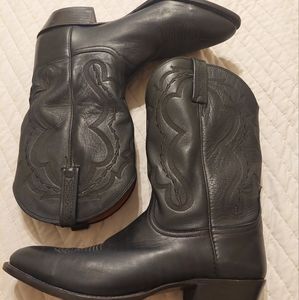 Lucchese Leather Boots Black Size 11 1/2B